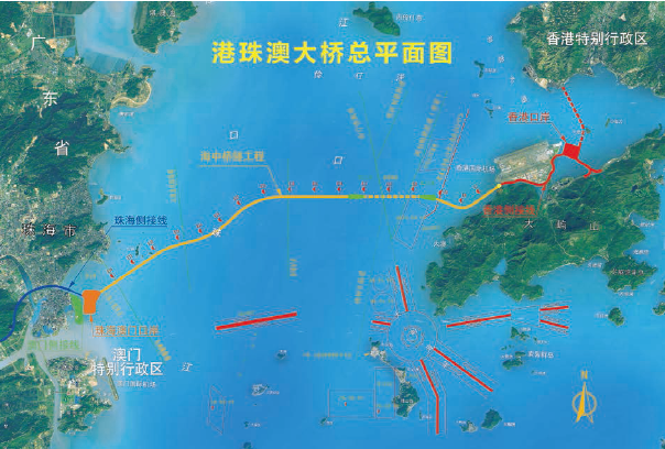 港珠澳大橋總平面圖