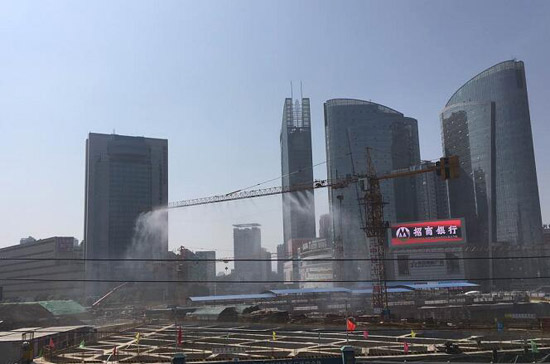 中鐵十一局第一工程公司亞洲最大綜合體臨時結構首次進行爆破拆除