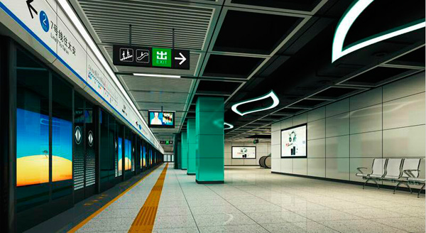 深圳地鐵安托山站機(jī)電安裝效果圖