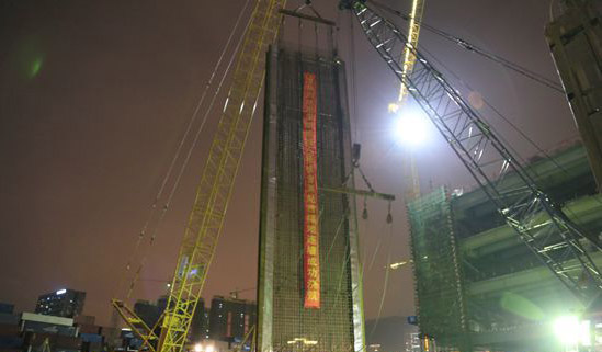 深圳地鐵5號(hào)線怡海站首幅地連墻成功澆筑