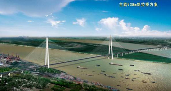 武漢青山長江大橋北岸引橋澆筑施工 2019年將建成通車