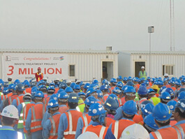 環(huán)保項目部300萬安全人工時慶典現(xiàn)場