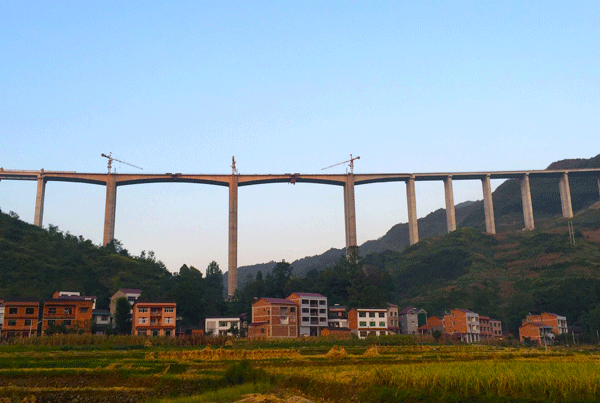 中交第一公路工程局五公司重慶萬利蜂子灣特大橋主橋合龍