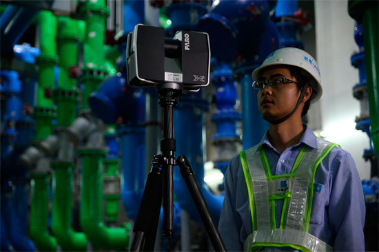 裝配式中央制冷機(jī)房三維激光掃描儀實(shí)時(shí)動(dòng)態(tài)對(duì)安裝精度進(jìn)行校核