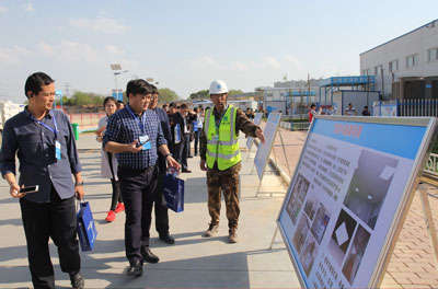 中建八局二公司奧林匹克中心項(xiàng)目現(xiàn)場觀摩