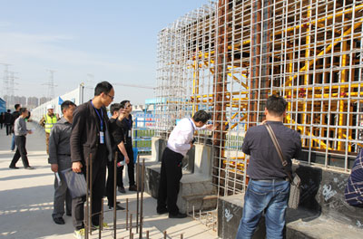 中建八局二公司奧林匹克中心項(xiàng)目現(xiàn)場觀摩
