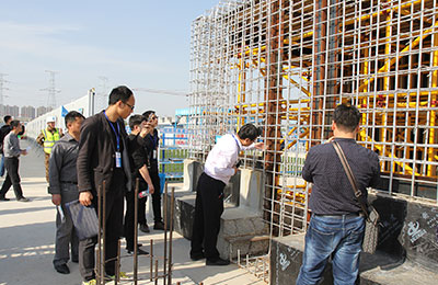 中建八局二公司奧林匹克中心項目現(xiàn)場觀摩