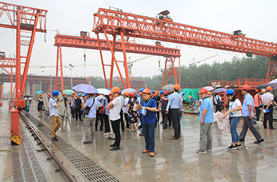 9中鐵大橋局武漢青山長(zhǎng)江大橋項(xiàng)目觀摩現(xiàn)場(chǎng)