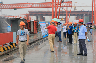 中鐵大橋局武漢青山長(zhǎng)江大橋項(xiàng)目現(xiàn)場(chǎng)觀摩