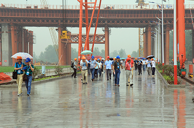中鐵大橋局武漢青山長(zhǎng)江大橋項(xiàng)目現(xiàn)場(chǎng)觀摩