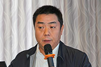 中建三局二公司安裝公司深圳平安金融中心項目部經(jīng)理鐘劍做主題發(fā)言